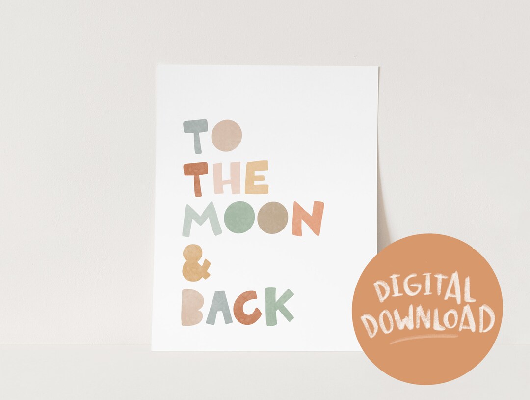 PRINTABLE to the Moon and Back soft Autumn Digital Download, Print at ...