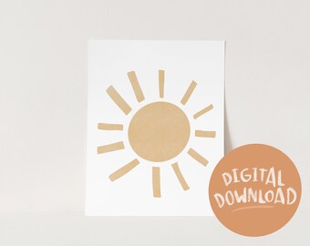 PRINTABLE | Sun | Digital Download, Print at Home | 8x10, 11x14, 16x20