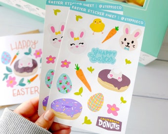 Easter Sticker Sheet | California Donuts x Steppie Co. | Weatherproof Matte Sticker Sheet