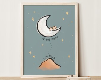 Conzie to the Moon and Back | Art Print (Physical) | 5x7, 8x10, 11x14