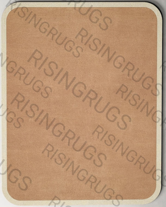 Hand-Tufted Beige Wool Rug: Minimalist Border, Modern Carpet