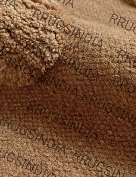 Handmade Wool Polka Dot Rug: Modern Minimalist Fringe Carpet