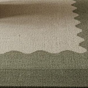 Hand Tufted Scalloped Wavy Border Rug, Beige and Terracotta Area Rug image 11