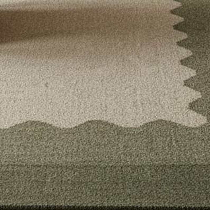 Hand Tufted Scalloped Wavy Border Rug, Beige and Terracotta Area Rug image 11