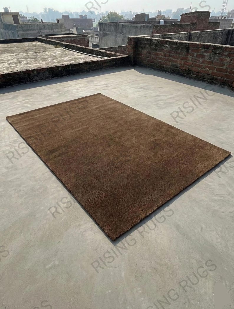 Handmade Chocolate Brown Wool Runner Rug – Modern Hallway Carpet - Etsy