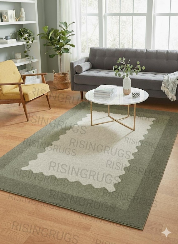 Handwoven Wool Durry Rug | Grey & Cream Minimalist Carpet