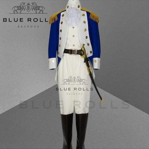 New Alexander Hamilton Military Uniform, Revolutionary War - George Washington Men Costume Marquis Colonial Costume, Men&#39;s Halloween Costume