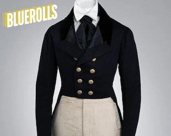 Brandneue maßgeschneiderte Herren Regency Jacke - 18.Jahrhundert Herren Regency Frack - Cosplay Jacke - Wolle Frack - Bridgeton Jacken