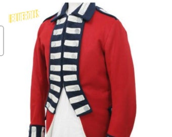Rote Männer Wolle, Neue 1775-83 Marine - Militärjacke - Napoleonische Uniform