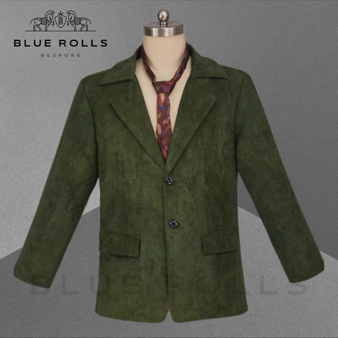 Harry Jacket Suit for Men - Game Disco Elysium Cosplay Harrier Du Bois Costume Green Coat  Halloween Carnival Party