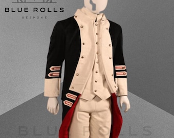 Brand New Napoleon Bonaparte frock coat - historical tailcoat design - Napoleon-style jacket—handmade for an authentic historical costume