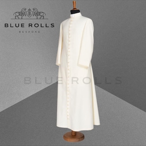 Blue Rolls Catholic Priest Cassock, Traditional Clergy Vestment, Custom Size, Liturgical Robe, Priest Church Attire, Clergy Cassock