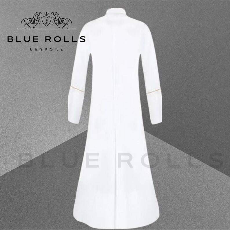 Caleb White/black Clergy Robe for Men With Gold Contrast Cosplay Legend ...