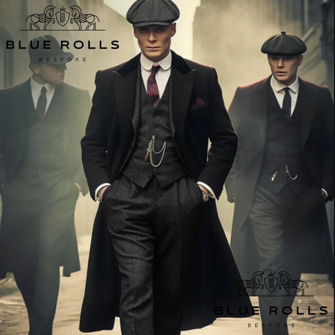 Peaky Blinders Suit Men s 3 piece Tweed Suit Peaky Blinders Style Herringbone Tom Shelby Inspired Tailor made High quality Coat Etsy Canada