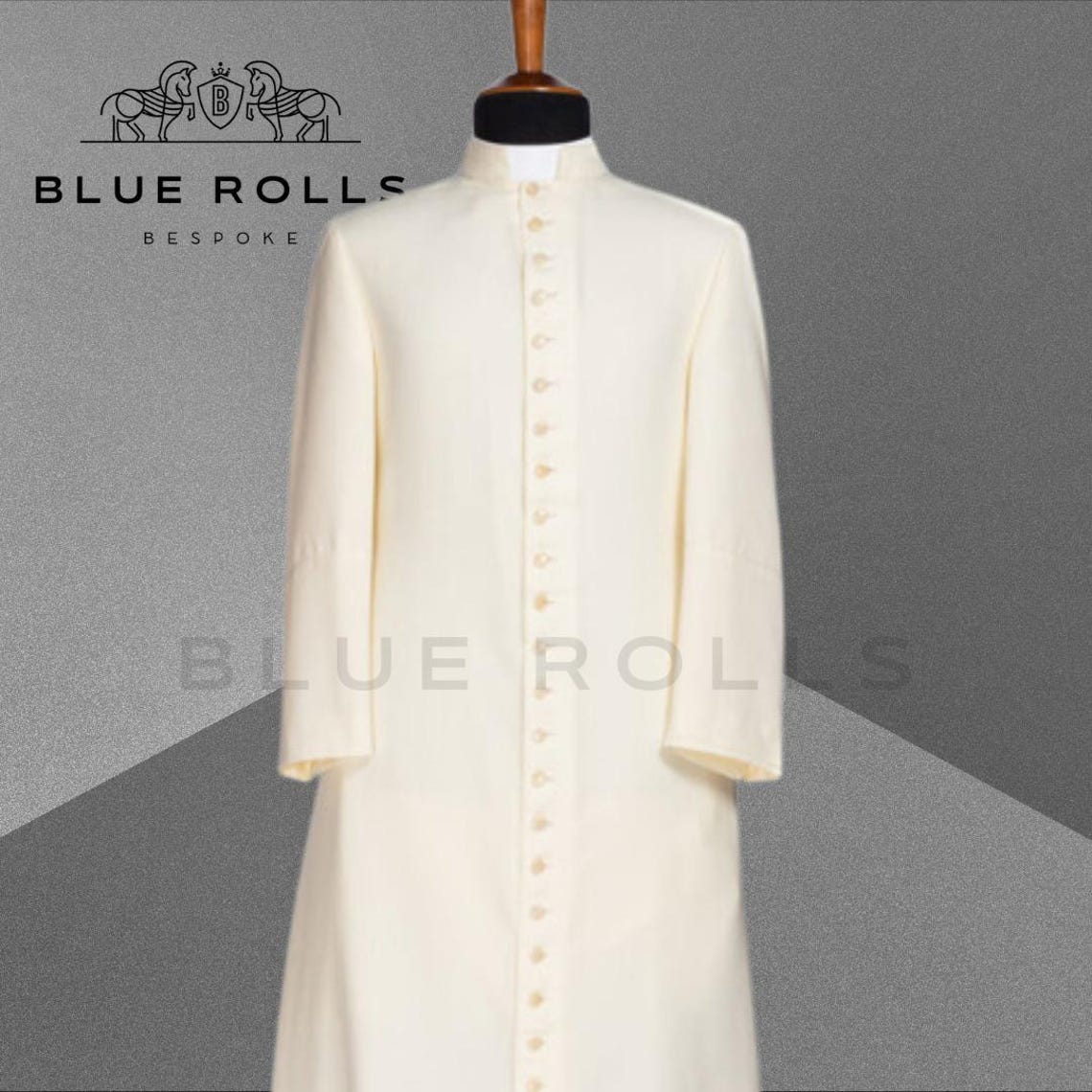 Blue Rolls Catholic Priest Cassock, Traditional Clergy Vestment, Custom ...