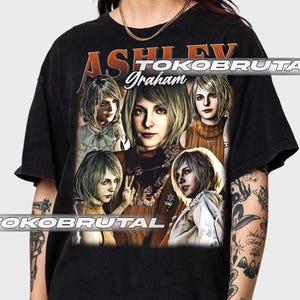Ashley Graham resident Evil Vintage T-Shirt, Gift For Woman and Man Unisex T-Shirt Comfort Colors C1717  TBRUT034