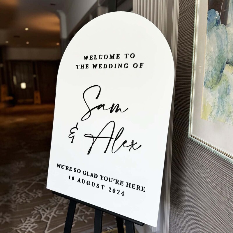 Arched Acrylic Sign - Etsy
