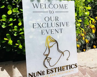 3D Acrylic Welcome Sign: Custom Wedding, Engagement, Event Decor