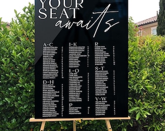 Benutzerdefinierte Acryl Hochzeit Sitzplan Zeichen