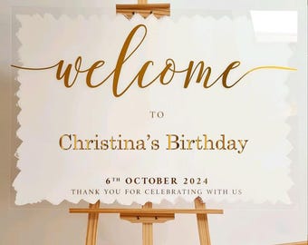 Custom Acrylic Happy Birthday Sign: Minimalist Party Decor