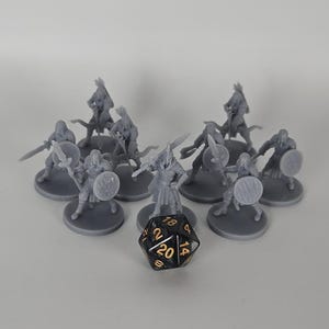 Miniaturas de la Guardia Urbana Humana - Juego de 9 piezas