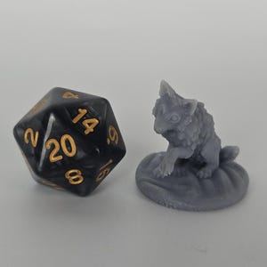 Dire Wolf Puppy miniature for tabletop games - Pet - familiar