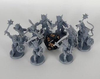 Goblin Warband Tribe 10 pc collection for Tabletop Gaming