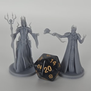 Male and Female Lich Miniatures for Tabletop Gaming