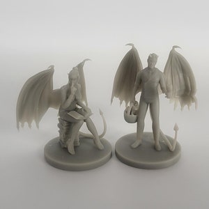 Succubus and Incubus Miniatures Couple Pair tabletop gaming