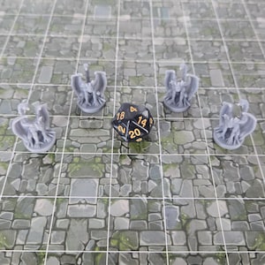 4pc Imp Miniature Pack – Fiendish Familiars for D&D and Pathfinder | Resin Devil Creatures for TTRPG, Warlock Minions, Infernal Encounters