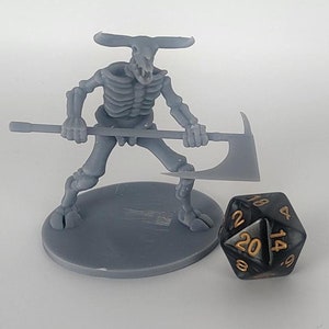 Undead Minotaur Skeleton Miniature - ABS-Like Resin Model