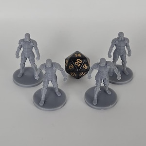 Animierte Rüstungsminiaturen: D&D Mittlere Konstrukt-Minis, Sentinel Guard NPCs (4er Pack)