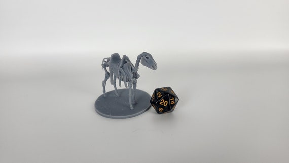 Undead Horse Skeleton Miniature: ABS-Like Resin Undead Army
