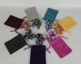 Mystery Würfel Set | 7teiliger Polyedrischer Würfel mit Tasche oder einzelner W20