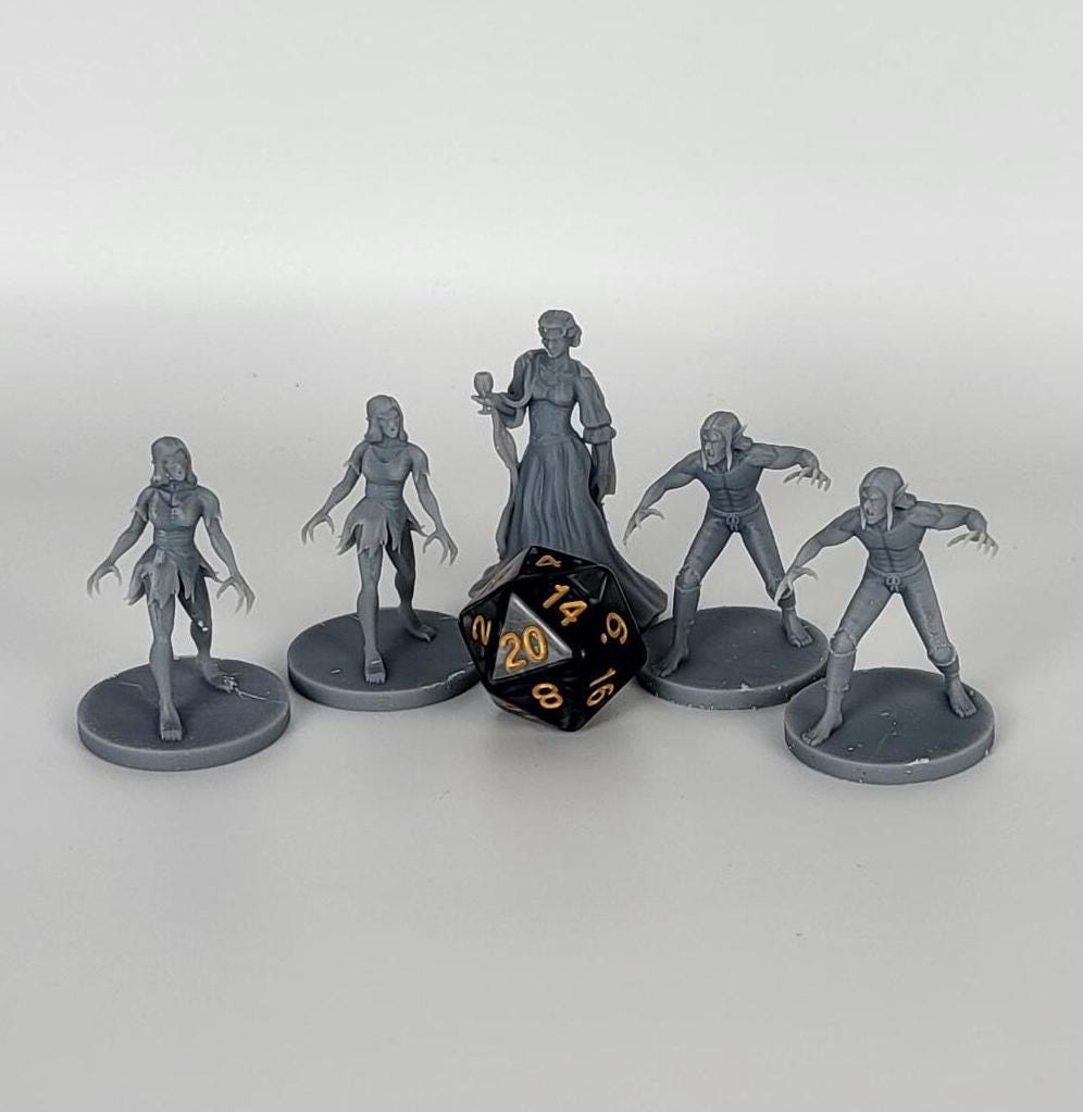 Vampire Spawn Family 5 Pack for Tabletop Gaming - Etsy