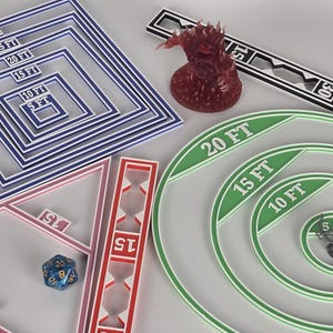 DnD Spell Templates 5e Area of Effect AOE Stencil Set for Dungeons & Dragons