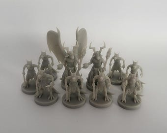 10pc Kobold Warband – D&D Miniatures | 8 Kobolds + 2 Chieftains | Resin TTRPG Minis for Pathfinder, Wargames, Tabletop RPG