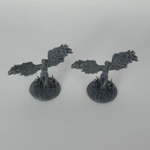 Pair of Highly Detailed Harpy Miniatures 28mm for tabletop gaming