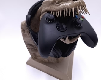 Podstawka pod kontroler Warbat i słuchawki | Stojak combo z uniwersum Godzilla, drukowany w 3D