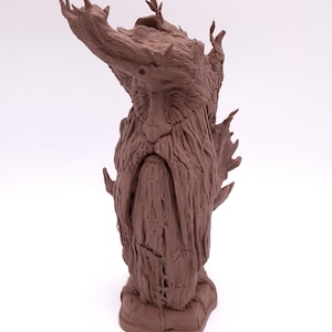 Trädskäggbyst Handmålad Lotr Fan Art, 3D-utskriven figur Brun