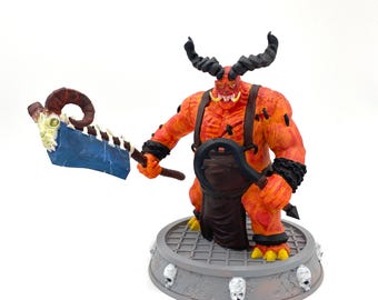 Diablo Butcher Figure: Hand-Painted 3D Printed Boss Statue