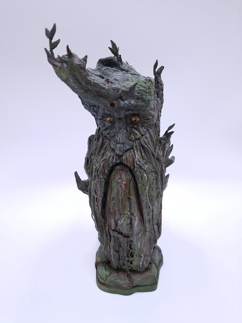 Trädskäggbyst Handmålad Lotr Fan Art, 3D-utskriven figur Handpainted