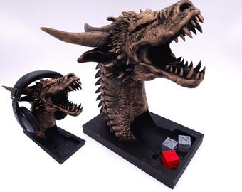 Stojak na słuchawki Dragon Dice Tower: drukowany w 3D element dekoracyjny do gier D&D