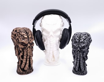 Ręcznie malowany stojak na słuchawki Cthulhu – dekoracja fantasy drukowana w 3D