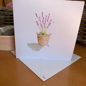 Gepersonaliseerd, op bestelling gemaakt, originele handgetekende aquarel multifunctionele wenskaart.