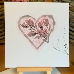 Handgeschilderd op bestelling gemaakt op bestelling originele aquarelkaarten, geen prints, handgemaakt, gepersonaliseerd, gotisch, alternatieve verjaardag huwelijksverjaardag