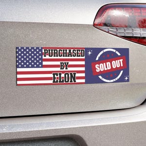 Patriotic Car Magnet, Protest car magnet, Patriotic USA Flag Design, activist theme, Anti Elon Musk