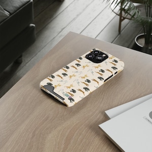 Custodia per telefono, acquerello di un levriero, porta carte, regalo per gli amanti dei cani, custodia protettiva per telefono, mamma di levriero, custodia sottile per telefono