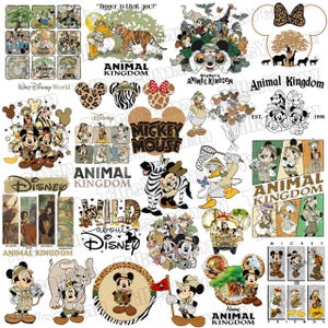 Paquete PNG de Animal Kingdom, Mouse y amigos, ¡vamos a volvernos salvajes! Png, Retro Magic Kingdom Png, Disney Wild Life Png, Vintage Disney Safari Png