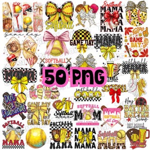 Paquete de más de 50 lazos de coqueta de softbol PNG, nombre personalizado, día del juego de softbol PNG, mamá de softbol PNG, mamá de softbol PNG, Hey Batter Batter Swing Png